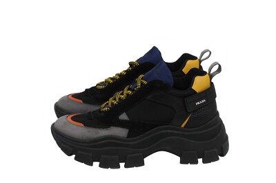 Prada Block Low Chunky Sneakers US10 UK9 Black Grey Blue Prada Block Low Chunky Sneakers US10 UK9 Black Grey Blue