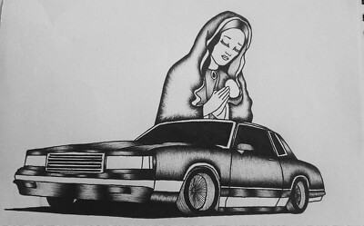 Lowrider monte Carlo, virgin mary, Wall Art, Chicano style art. | eBay