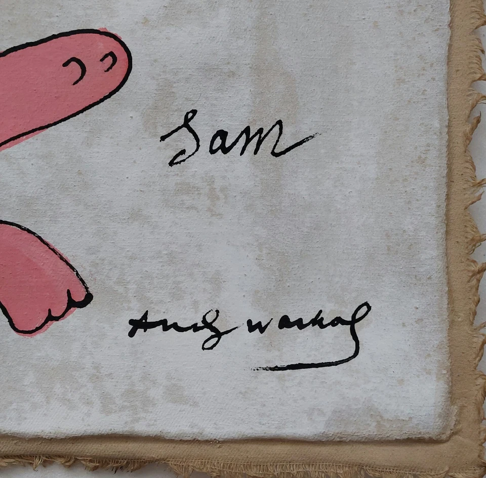 Andy Warhol Signed Pop Art Oil Painting On Canvas – Contemporary American Art — 第 3/4 张图片