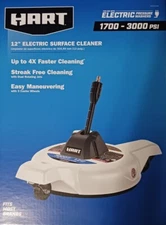 HART 12 in. 3000PSI Electric Pressure Washer Surface Cleaner with Casters - New
