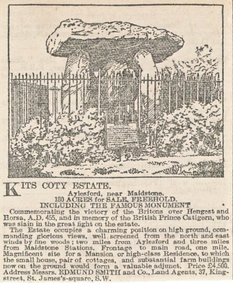 1907 Bausätze Coty Nachlass Aylesford Kent zu verkaufen £4,500, einschließlich des Denkmals