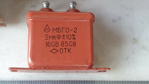 Kondensator MBGO-2 160 V 2.0 uF UdSSR NOS Menge 2 Stück + - Bild 2 von 3