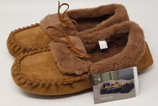 RockDove Women's Olivia Faux Fur Moccasin Slipper Size 10 Brown NWT