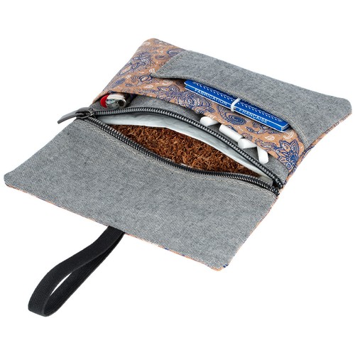 Simaru Tabaktasche Tabakbeutel Drehertasche Vegan aus Kork handbedruckt made EU - Bild 4 von 12