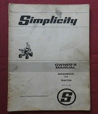 Manuel Complet Des Pièces Du Tracteur Simplicity "738 Broadmoor" 1973 1974