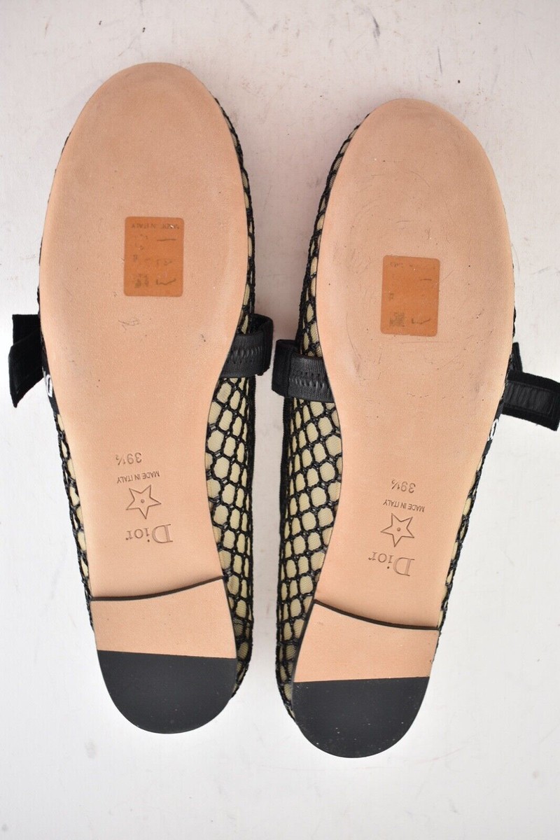 正規品★DIOR ディオール バレエ Dior Miss J'adior Black Nude Resille Ribbon Mesh Logo Ballet