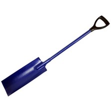 Steel Drain Spade Shovel Drainage Post Hole Trench Plastic Yd Handle Grip