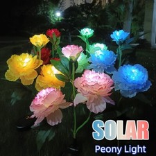 LED Garden Lights Solar Peony Lamp Simulation Flower Light Courtyard Decorative
