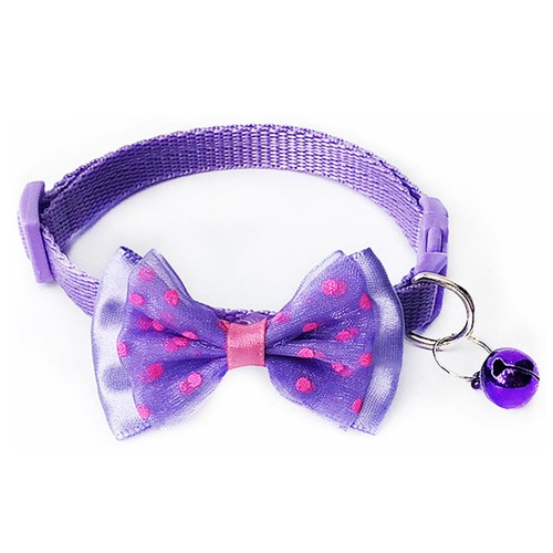6X Bow Tie Cat Dog Kitten Collar with Breakaway Safety Release Buckle 19-32cm AU - Picture 7 of 10