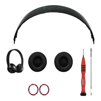 Original Beats By Dre Solo Replacement Ear Pad Cushion Headband (Gloss  Black)