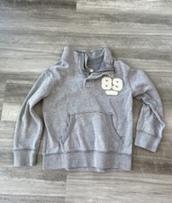 Children  s Place Boys Gray Mock Neck Sweatshirt S 5/6 Pullover Soft
