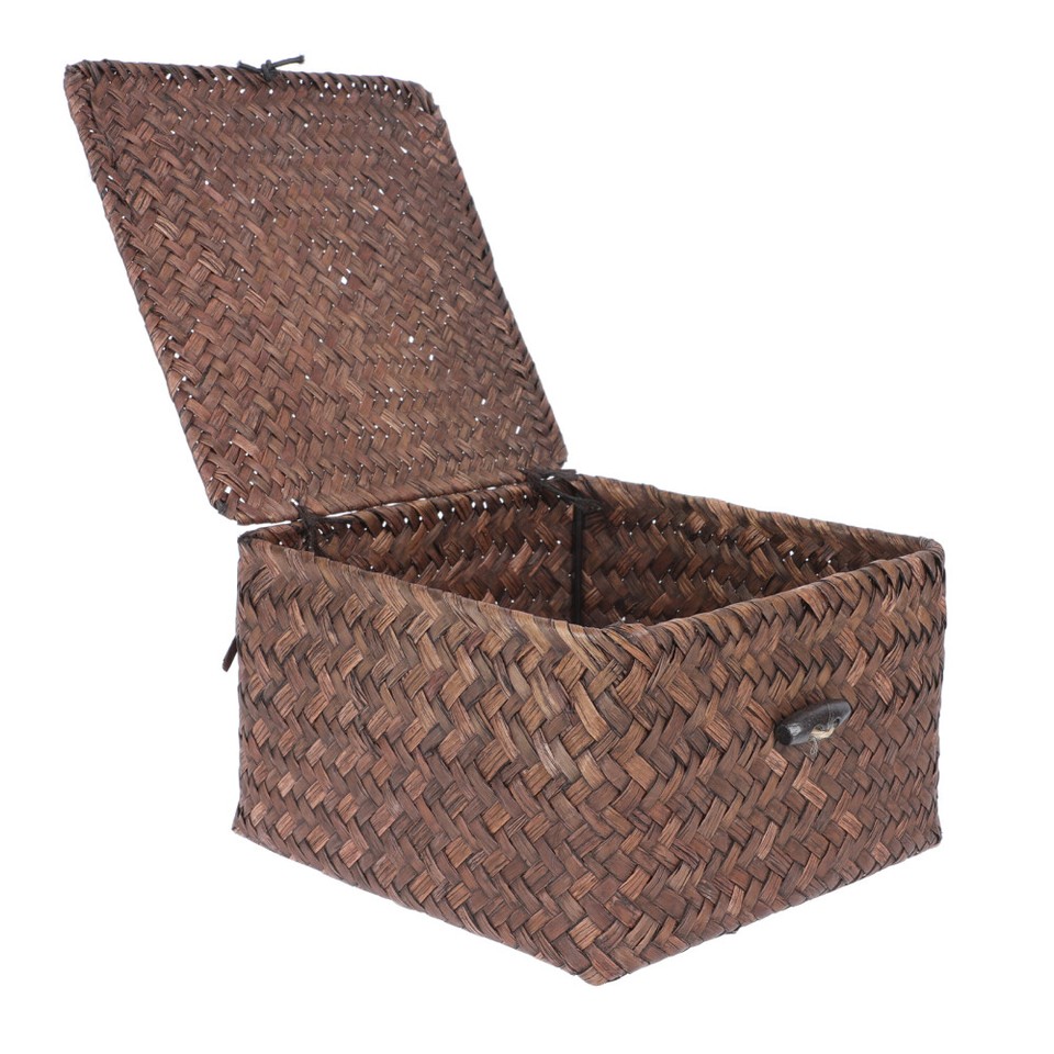 Sundries Storage Box Seagrass Storage Baskets Woven Bathroom