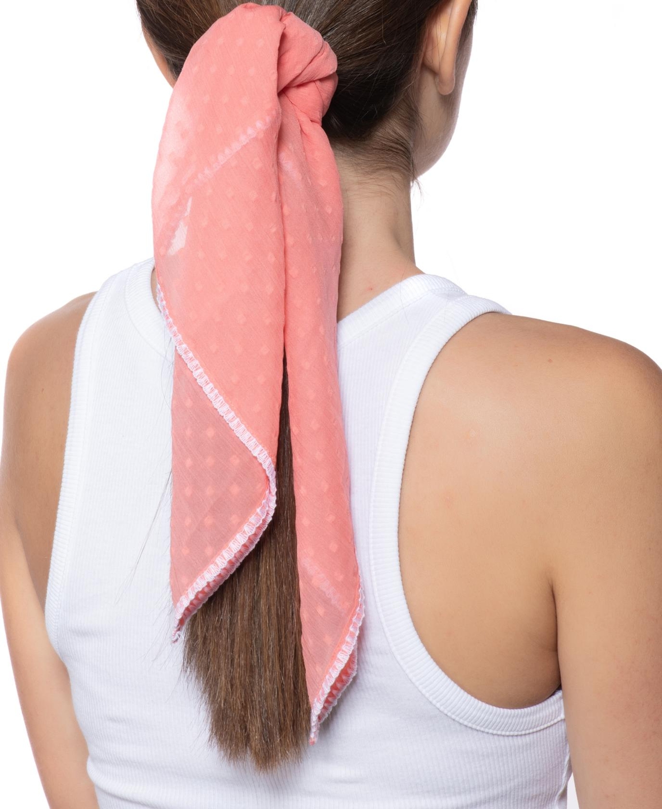 Inc International Concepts ESF-12263 Швейцарский шарф-бандана в горошек кораллового цвета, размер OS