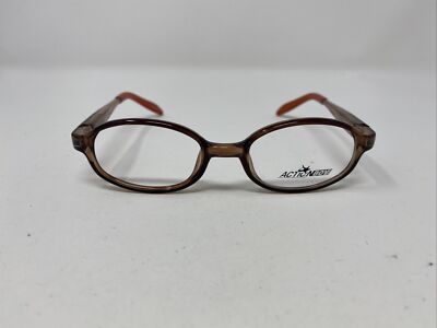 ACTION BOY Eyeglasses Frames ACB096 3 40-16-118 Brown Full Rim MG38