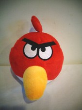 RED ANGRY BIRDS PLUSH SUCTION CUP HANGING TOY 6"