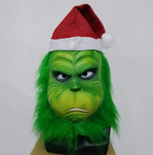 Nezababy Máscara Navideña Con Gorro Y Guantes De Monstruo | Disfraz De Látex Para Fiestas Y Cosplay