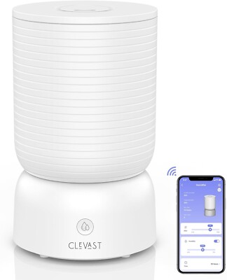 CLEVAST 3L Smart Ultrasonic Humidifier - Wi-Fi, Alexa Compatible, Quiet - NEW