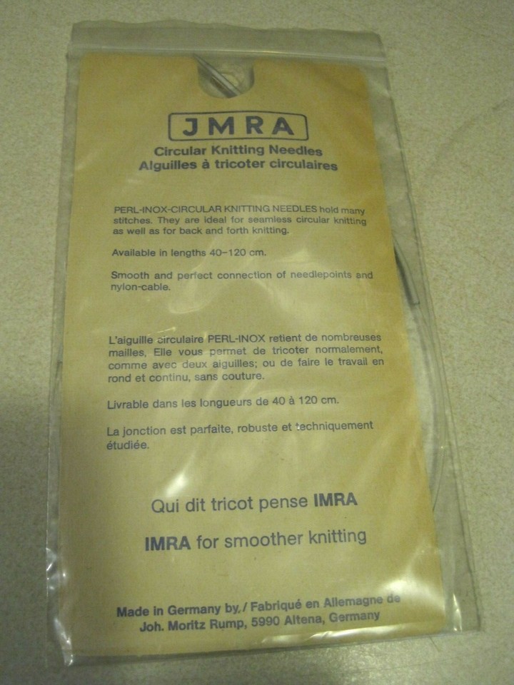 JMRA Circular Knitting Needles Made In Germany Size 2.25 mm 40 cm NIP