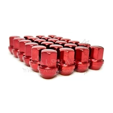 24 Red 14x1.5 OEM Factory Style Lug Nuts For 2019 & Newer Ram 1500 TRX 22mm Hex