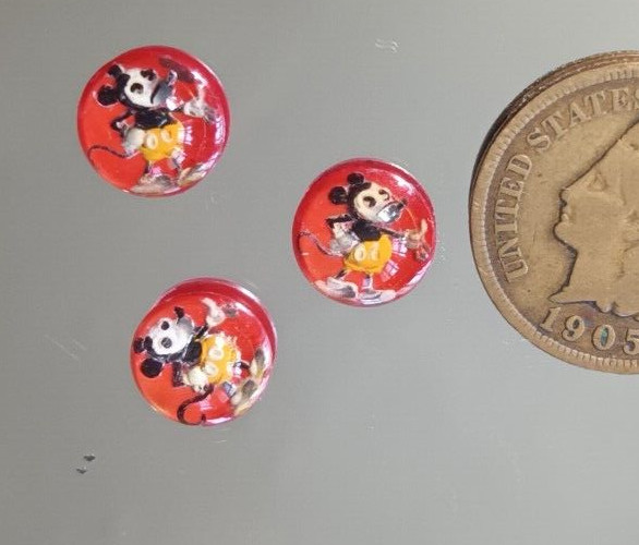 Disney Vintage 1930s Glass Cabochons