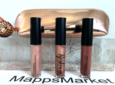MAC Snow Ball Mini Lip Gloss Kit NUDE Below Freezing, Iced Over & Winter Warmer