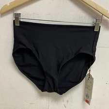 Calia Power Sculpt Mid Rise Swim Bottoms Pure Black Solid Stylish WSA22409