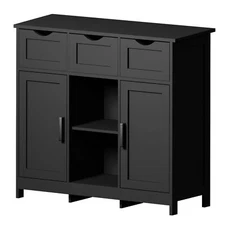Storage Cabinets Wooden Floor Cabinet with Drawers and Shelves Storage Cabinets