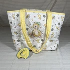 Vtg Y2K Lullaby Club Diaper Bag Ducks Bugs Fruit White Yellow Zips RARE! NWT L1