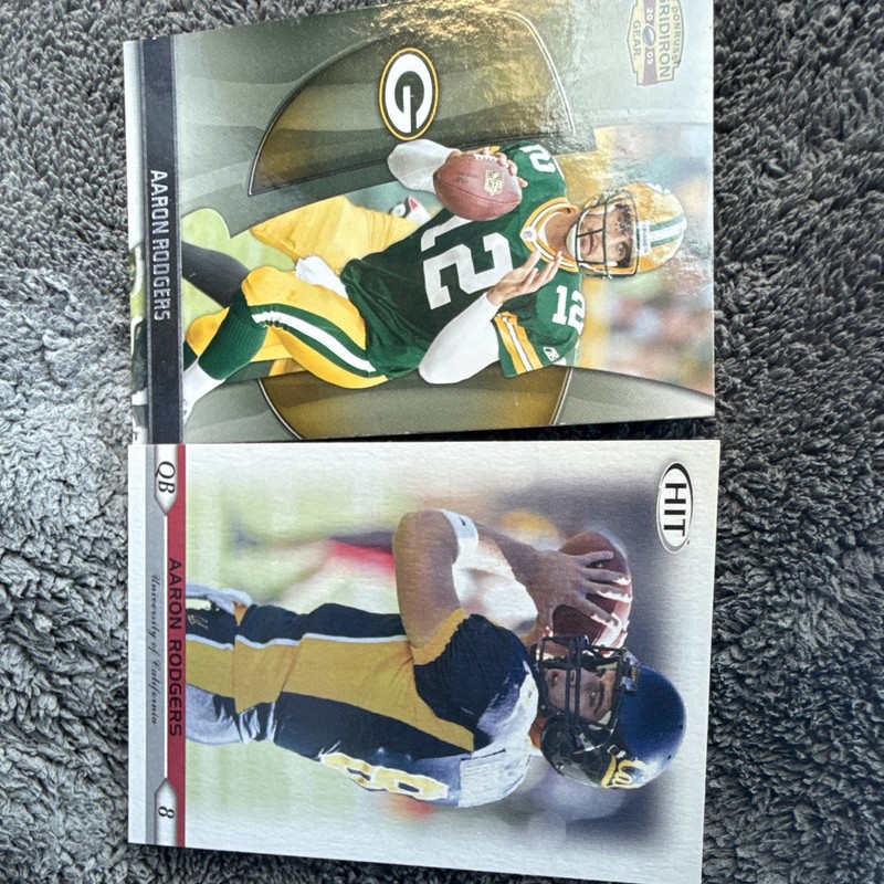 SAGE HIT 2004 Aaron Rodgers Rookie 2-Card Lot #1 #8 Green Bay Packers NFL