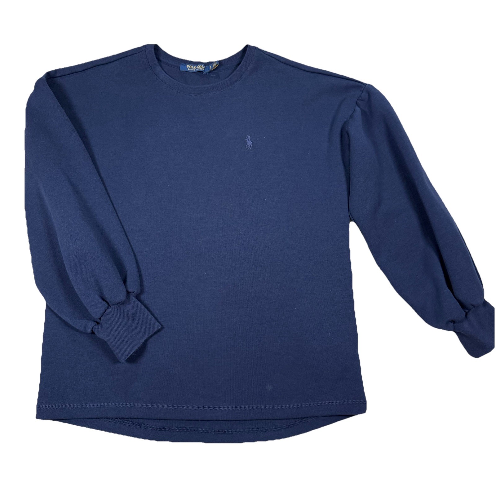 PONY Polo Golf Ralph Lauren Felpa Donna Taglia S Blu Navy Girocollo