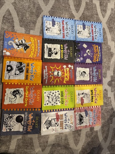 Lot of 13 Diary of a Wimpy Kid Hardcovers by Jeff Kinney - Picture 1 of 11
