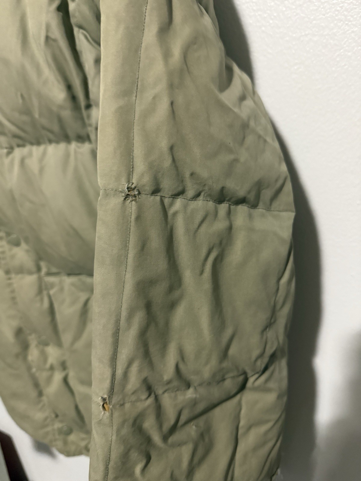 Vintage 50s Eddie Bauer Goose Down Corduroy Collar Jacket Mens Large Rare Flaws image 4