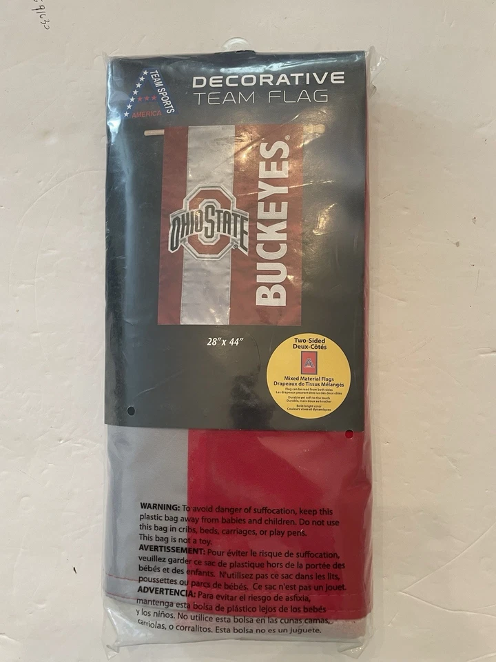 Ohio State Buckeyes  28 x 44 Inch Double Sided Vertical House Flag.  NEW - Image 2 of 3