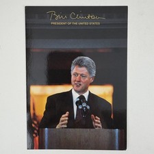 Vintage Postcard US President William Bill Clinton 4x5.75 1990s POTUS Signature