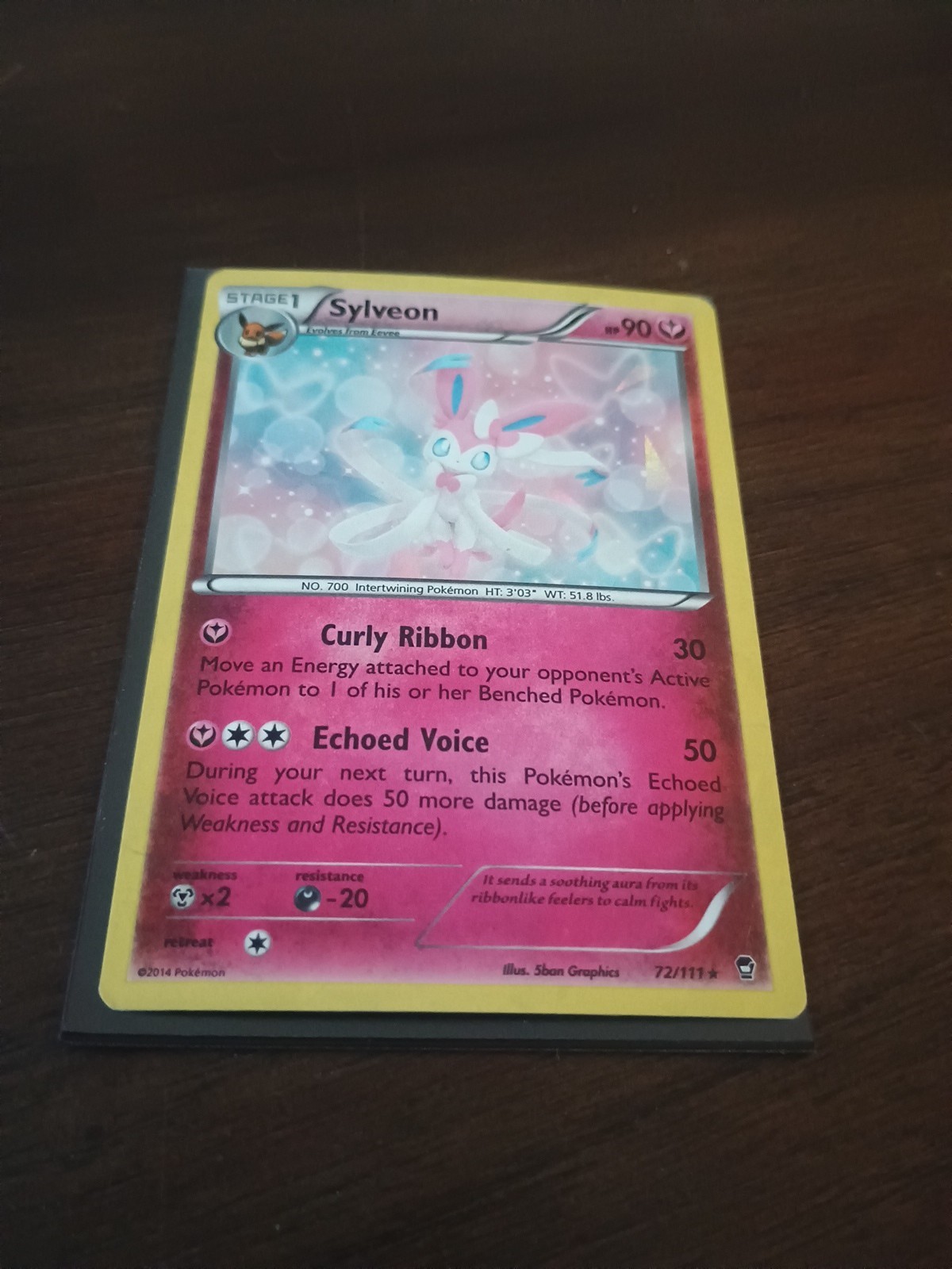 Sylveon 72/111 Pokemon TCG XY - Furious Fists Cracked Ice Holo MP