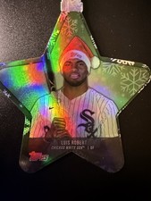 Luis Robert 2021 Topps Holiday Mega Box Ornament Die Cut Card White Sox WHO-LR
