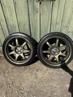 17 A TECH FINAL SPEED ALLOY WHEELS 5x100 SUBARU IMPREZA CELICA GT86 PAIR