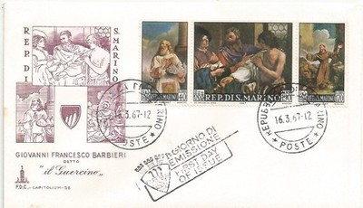 San Marino 16.3.1967. Guercino, First Day Issue Envelope.