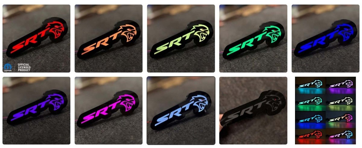 For Challenger Charger Durango Grand Cherokee Hellcat LED RGB SRT