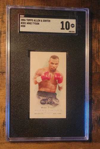 2006 TOPPS ALLEN & GINTER #301 MIKE TYSON MINI SGC 10 GM