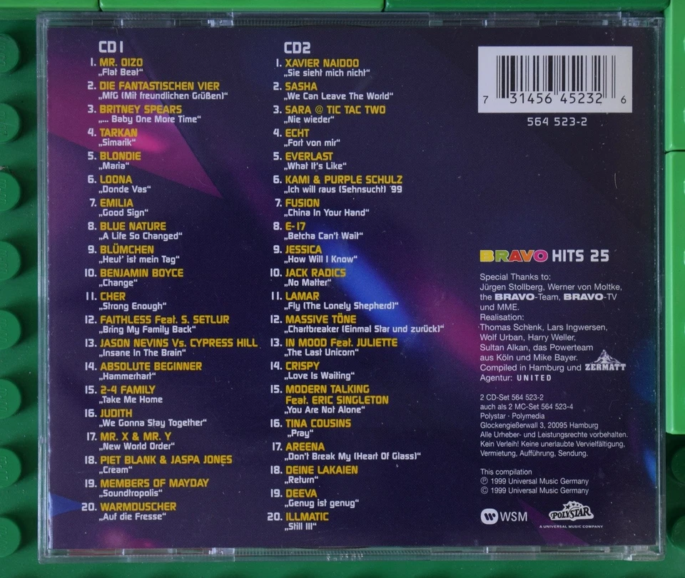 Various - Bravo Hits 25 - Polystar - WSM - 2-CD Compilation - Bild 2 von 4