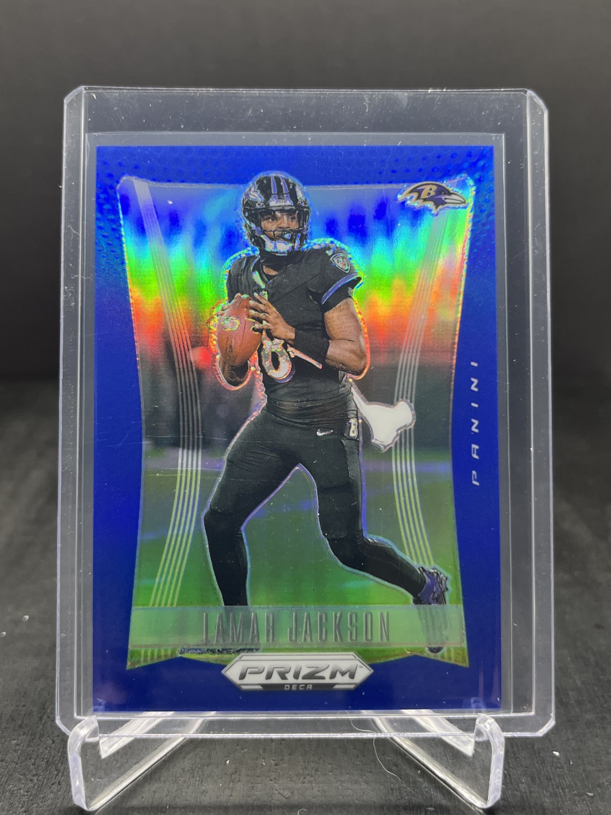 2024 Panini Prizm Deca Football Lamar Jackson Blue 026/149 #20