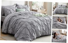 Comforter Set Grey - Bed in a Bag Size Bedding 7 Pieces, Queen 01 - Grey