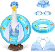 Bikini Porch Goose Outfits with Goggles Swimming Tube for 23" Summer Cement or P
