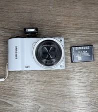 Samsung WB200F Digital Camera 14.2MP White W/ Battery No Charger Tested Works