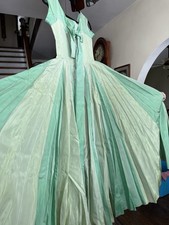 slim fit dress slacks Retro 50s Mint Green Formal Evening Wedding Dress Size 4 / Green main image 0