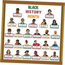 89Pcs Black History Month Bulletin Board Decorations Set Black History Month