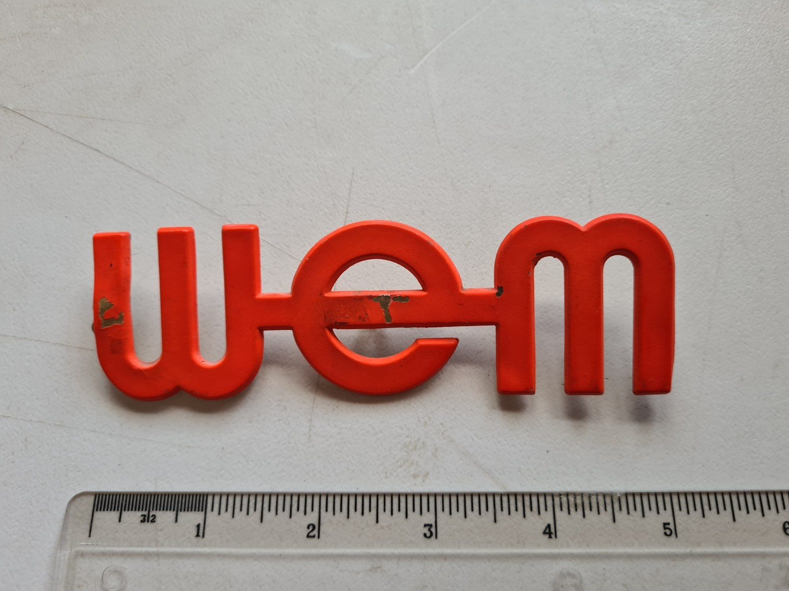 Original Brass WEM Logo Badge
