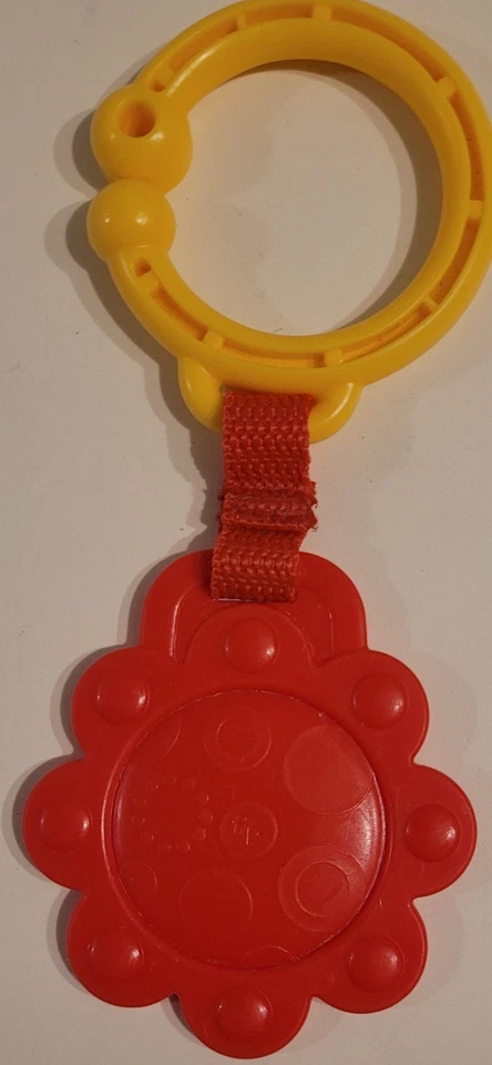 Fisher Price Sit Me Up Напольное Сиденье ЗАМЕНА Желтый/Красный Цветок Игрушечная Часть - Изображение 2 из 2