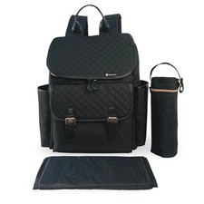 My Babiie Backpack Changing Bag - Black Quilted - Grade A